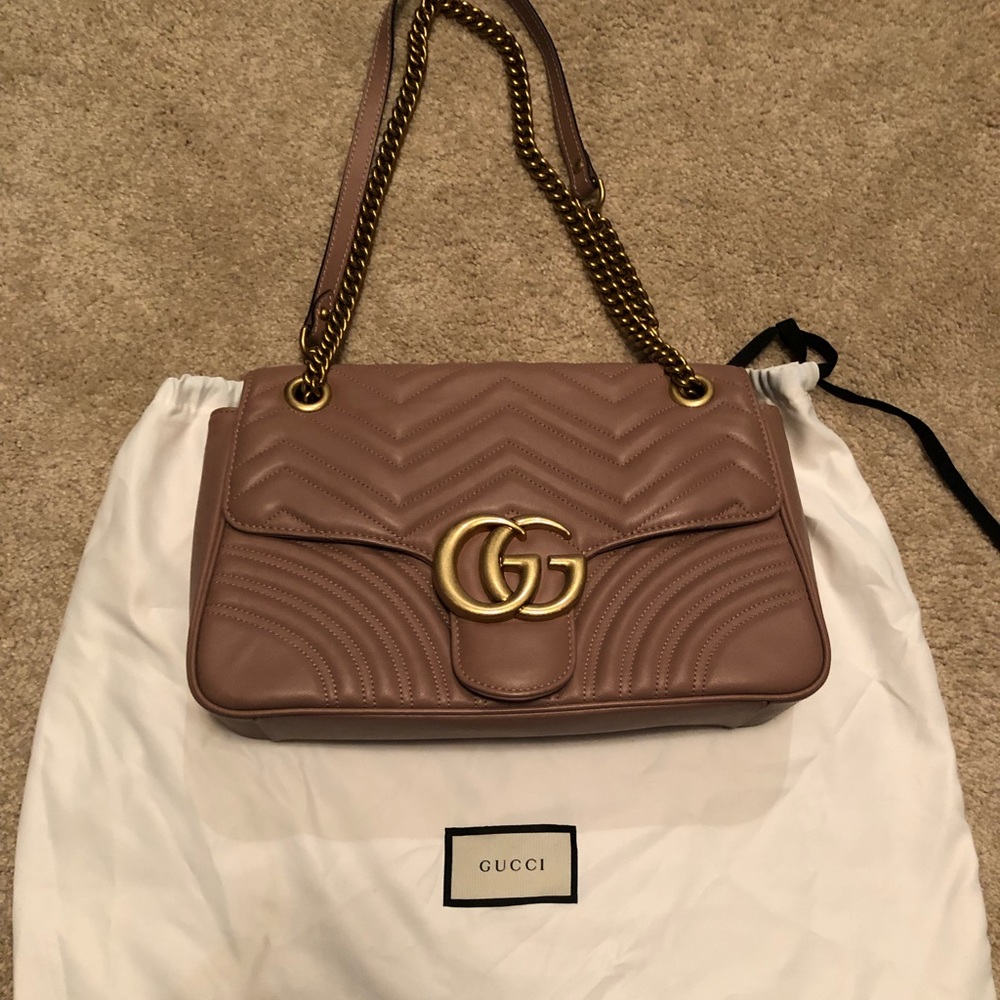 Gucci Marmot medium authentic dusty pink